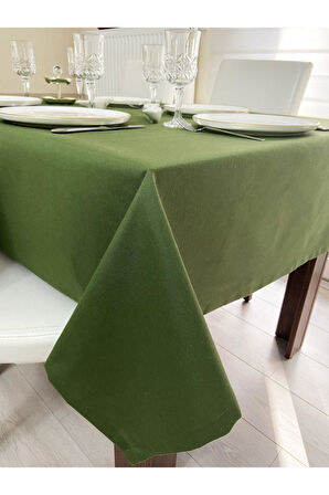 Sıvı Geçirmez Dertsiz Masa Örtüsü Yeşil