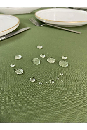 Sıvı Geçirmez Dertsiz Masa Örtüsü Yeşil 13 Parça