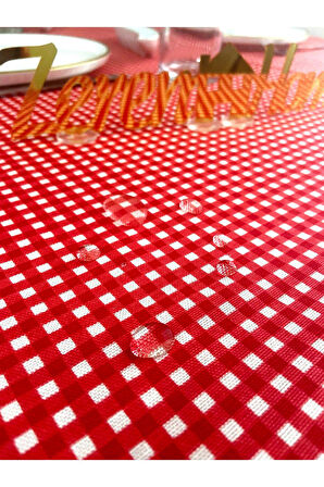 Sıvı Geçirmez Dertsiz Masa Örtüsü Mini Piti Kare Sarı