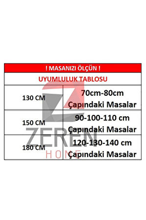 Sıvıya Dayanıklı Yuvarlak Dertsiz Puanlı Masa Örtüsü