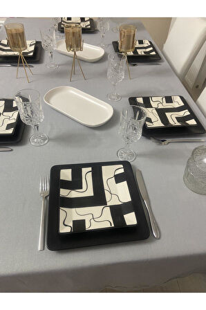 Keten Görünümlü Dantel Detaylı Simli Dertsiz Masa Örtüsü Gri