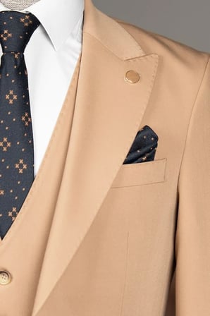 Limited  Edition Yelekli Takım Elbise Camel
