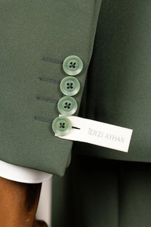 Exclusive  Kruvaze Takım Elbise Yeşil