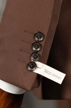 Exclusive  Kruvaze Takım Elbise Kahverengi