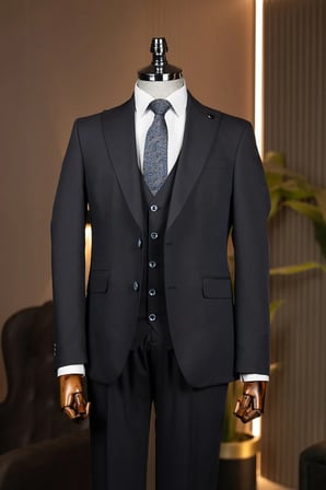 Exclusive Yelekli Takım Elbise Lacivert