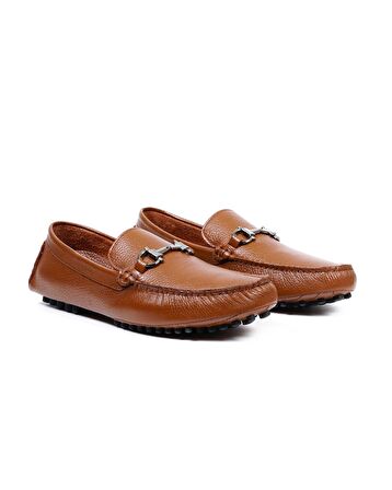 Sümela Taba Hakiki Deri Erkek Loafer Ayakkabı