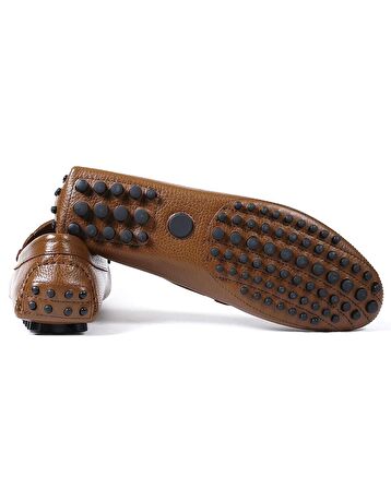 Sümela Taba Hakiki Deri Erkek Loafer Ayakkabı