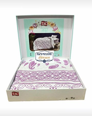 Taç Ranforce Tek Kişilik Nevresim Takımı Balin Mor