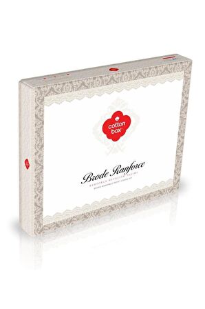 Cotton Box Brode Ranforce Çift Kişilik Nevresim Takımı Hazel Kiremit