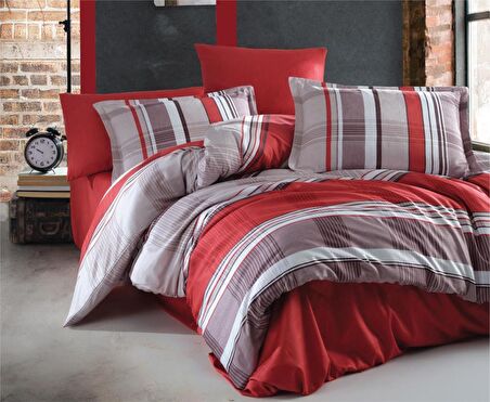 Clasy Saten Çift Kişilik Nevresim Takımı Palomar v1 Bordo