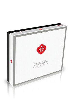 Cotton Box Plain Çift Kişilik Nevresim Takımı Sooty Denim
