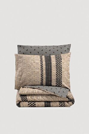 Cotton Box Toprak Çift Kişilik Nevresim Takımı Arlo Kahve