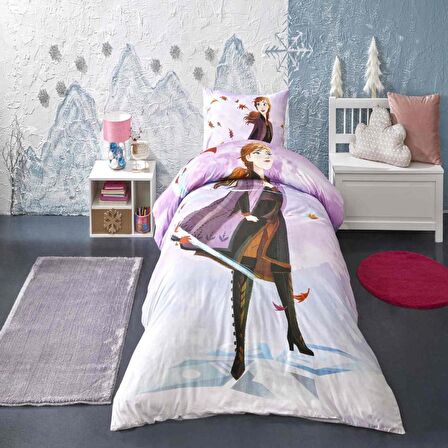 Taç Lisanslı Disney Frozen Breezy Tek Kişilik Nevresim Takımı