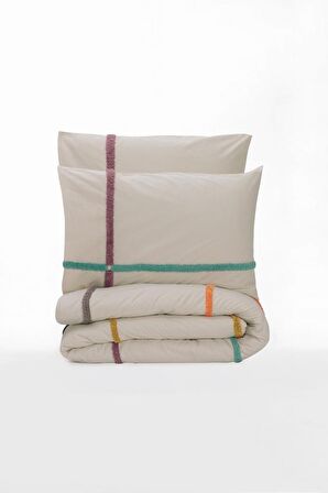 Cotton Box Puff Nakışlı Ranforce Çift Kişilik Nevresim Takımı İnsula Gülkurusu