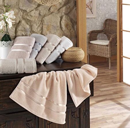 Hobby Dolce Beyaz 50x90 6'lı Havlu Seti