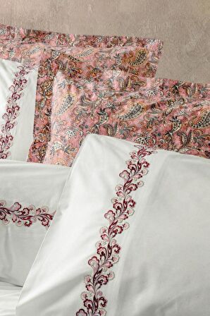 Cotton Box Majestic Seri Çift Kişilik Nevresim Takımı Voyager Pembe