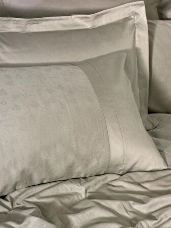 Cotton Box Çift Kişilik Jakarlı Saten Nevresim Takımı Demure Vizon