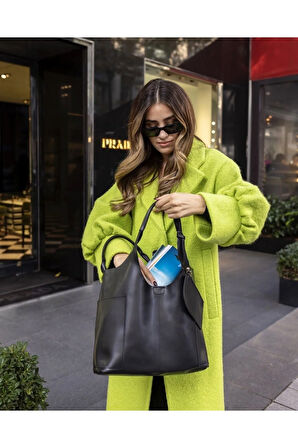 Olivia Yavrulu Cüzdanlı Çanta Siyah