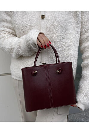 Linda Düğüm Detaylı Çanta Bordo