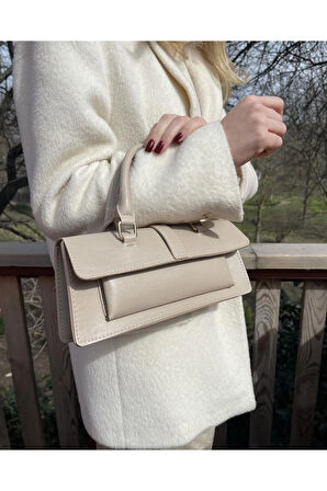 Kapaklı City Çanta Vizon