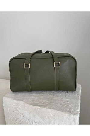 Uzun Çift Saplı Çanta Haki