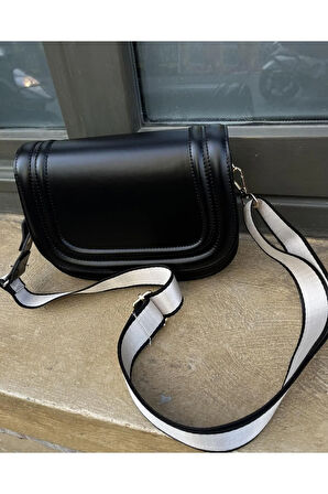 Kanvas Askılı Rugan Çanta Siyah