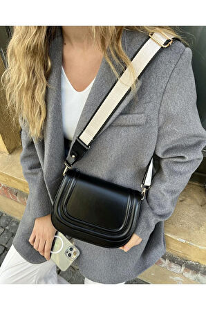 Kanvas Askılı Rugan Çanta Siyah