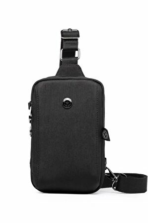 SMARTBAGS NANO METALİK KUMAŞ KADIN BODYBAG 2022-3105 M METALİK SİYAH
