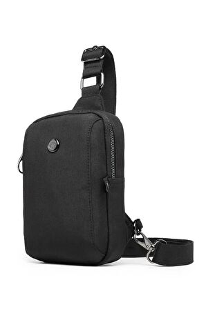 SMARTBAGS NANO METALİK KUMAŞ KADIN BODYBAG 2022-3105 M METALİK SİYAH