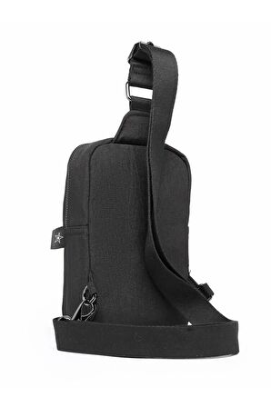 SMARTBAGS NANO METALİK KUMAŞ KADIN BODYBAG 2022-3105 M METALİK SİYAH