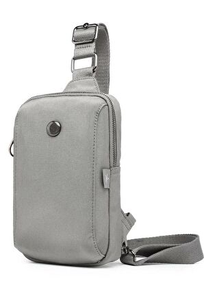 SMARTBAGS NANO METALİK KUMAŞ KADIN BODYBAG 2022-3105 M METALİK GRİ