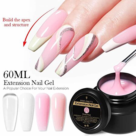 Born Pretty Nail Extension Gel Pembe 60 ml