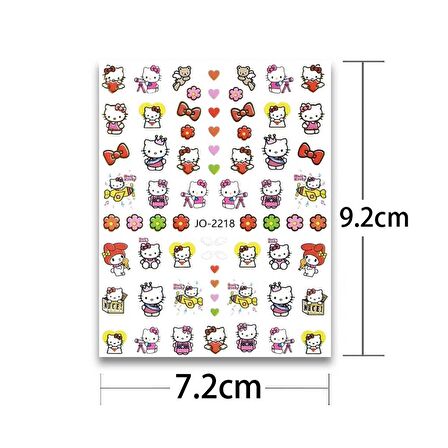 Adanil Çiçek Toka Kalp Hello Kitty Sticker J0-2218