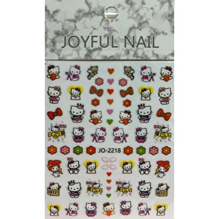 Adanil Çiçek Toka Kalp Hello Kitty Sticker J0-2218