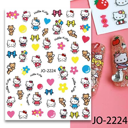 Adanil Ayıcık Kalp Hello Kitty Sticker J0-2224