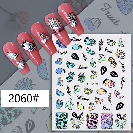 Adanil Hologramlı Limon Karpuz Çilek Sticker J0-2060