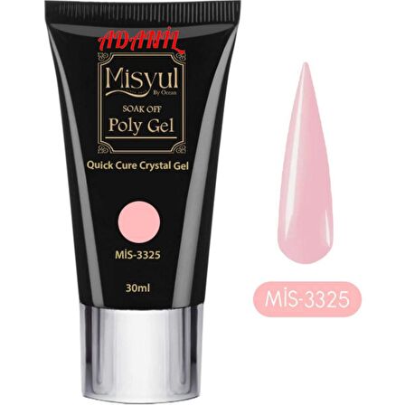 Adanil Misyul Profesyonel 30 ml Açık Pembe Poly Gel 3325 Akrilik Jel