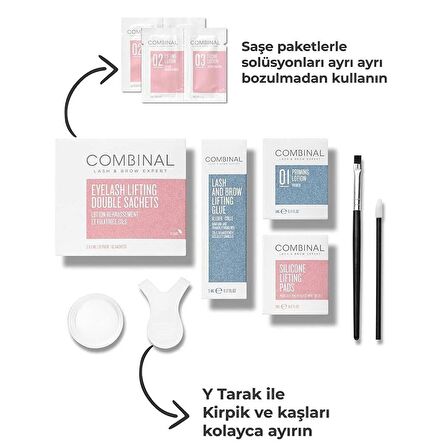 Combinal Kirpik Lifting Seti Orta Boy Set 50 Kullanımlık