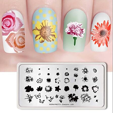 BORN PRETTY STAMPER DESEN PLAKASI OVERPRINT L001