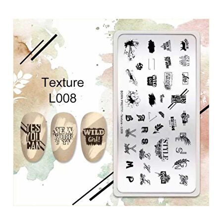 BORN PRETTY STAMPER DESEN PLAKASI TEXTURE L008