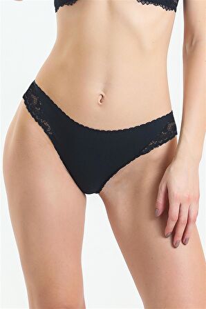 717 - Önü Kumaş,Arkası Dantelli Külot