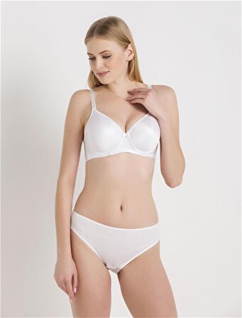 5738 - Düz Kumaşlı İnce Süngerli Büyük Beden Toparlayıcı Sütyen