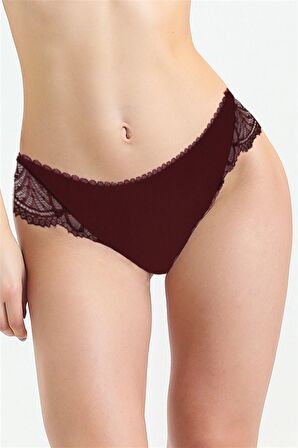 385 - Önü Kumaş,Arkası Dantel Normal Külot