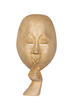 Ahsap Buda Maske El Yapımı Dekoratif Duvar Tablosu