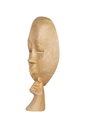 Ahsap Buda Maske El Yapımı Dekoratif Duvar Tablosu