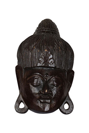 Ahsap Buda Maske El Yapımı Dekoratif Duvar Tablosu