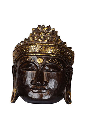 Ahsap Buda Maske El Yapımı Dekoratif Duvar Tablosu