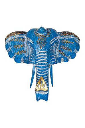 Dekoratif Ahşap Fil Objesi El Yapımı Doğal Tasarım  21 cm x 21 cm