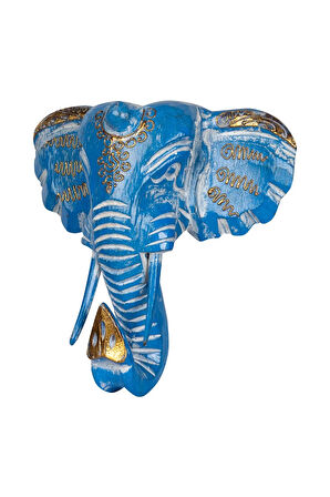 Dekoratif Ahşap Fil Objesi El Yapımı Doğal Tasarım  21 cm x 21 cm