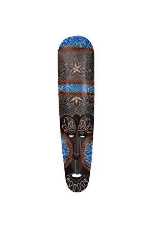 Dekoratif Duvar Objesi Ahşap Kötü Ruhları Uzaklaştıran Maske